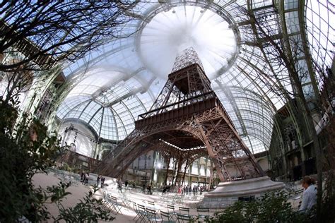 chanel paris effiel tower|Chanel erects its own Eiffel Tower on couture runway in Paris.